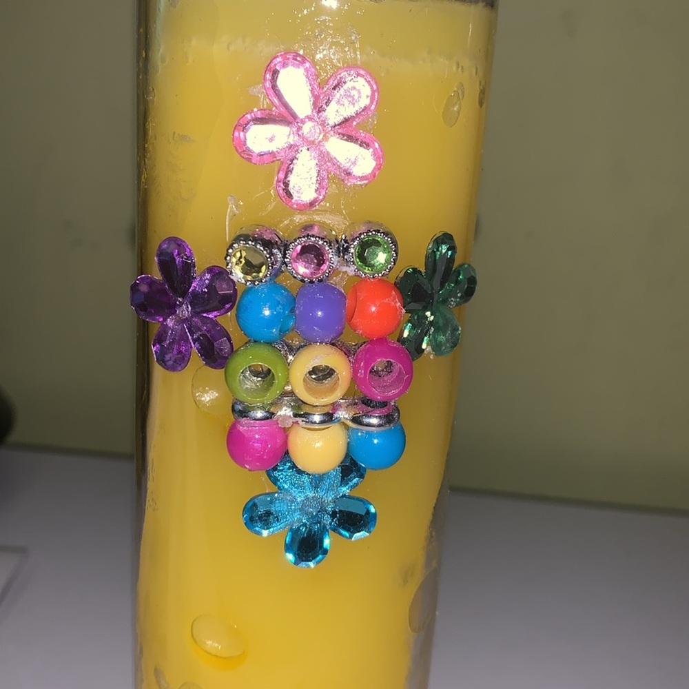 Handmade glass candle